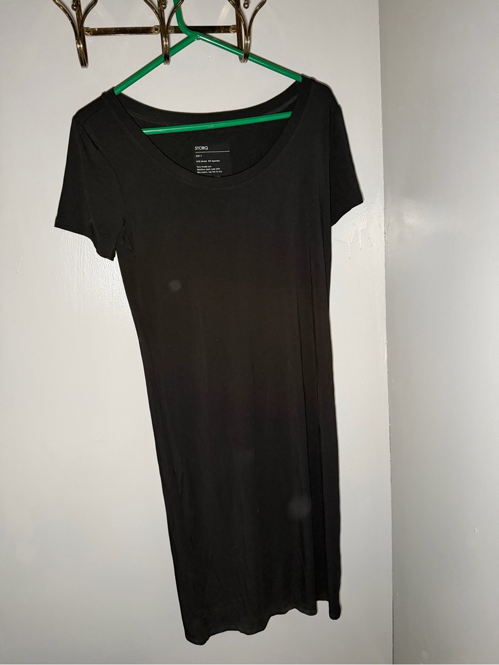 STORQ Black Short-Sleeve Midi Dress